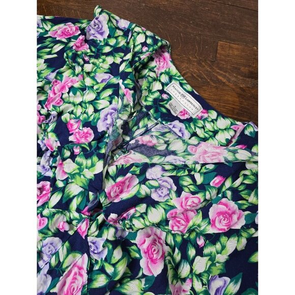 Vintage Bloomcore Botanical Floral Spring Dress - Picture 3 of 12